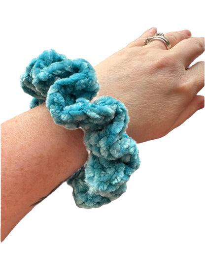 Blue Crush Velvet Scrunchie