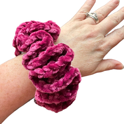 Dark Crimson Velvet Scrunchie