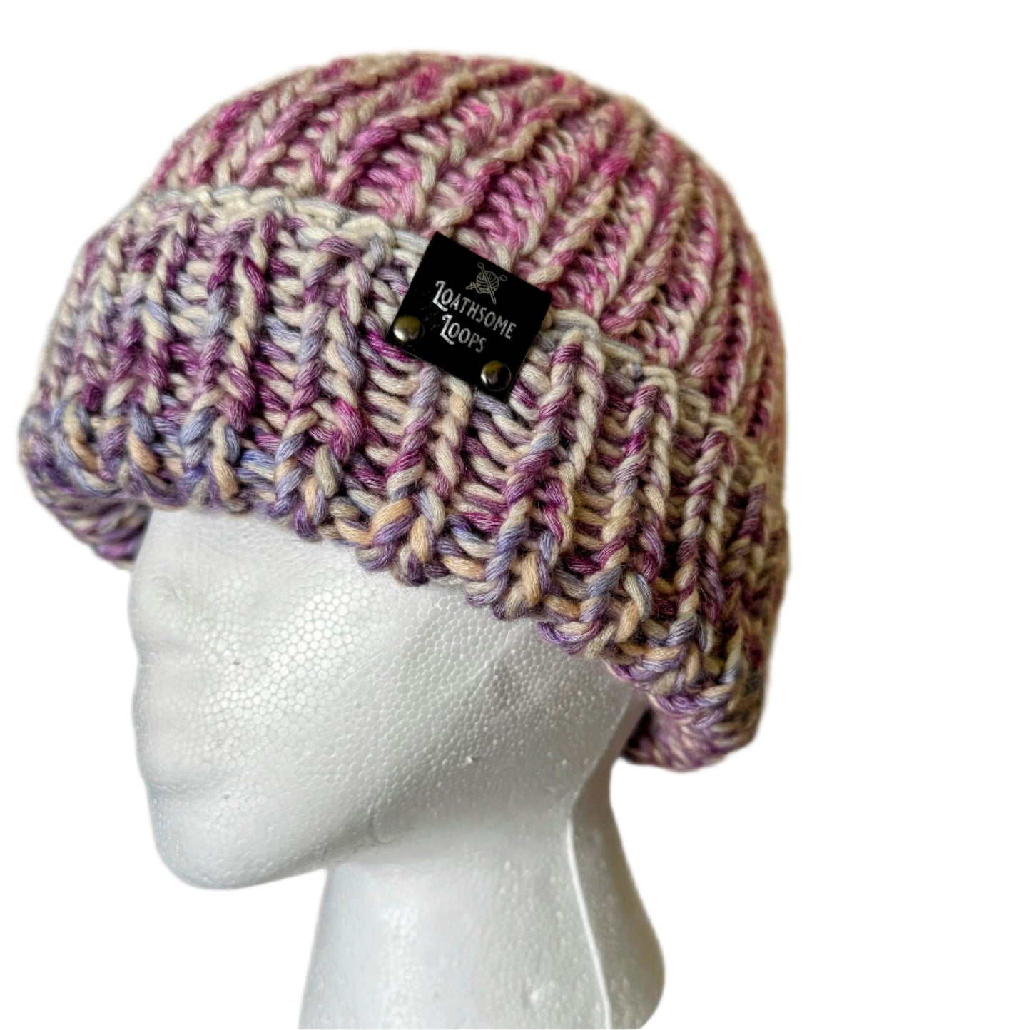 Lavender Smoke Knit Beanie