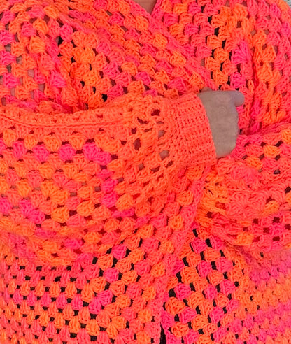 Neon Granny Hexi-cardigan