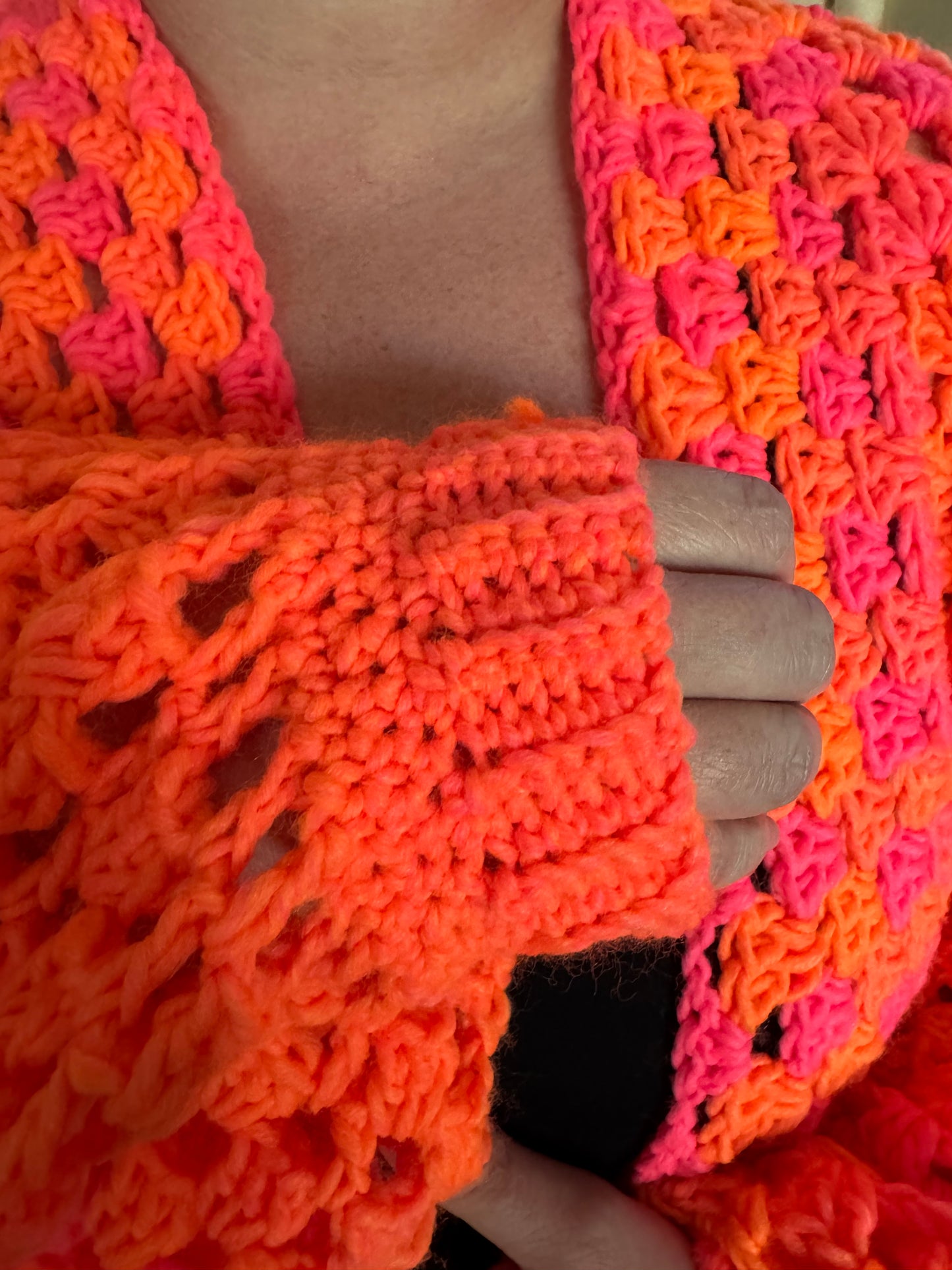 Neon Granny Hexi-cardigan