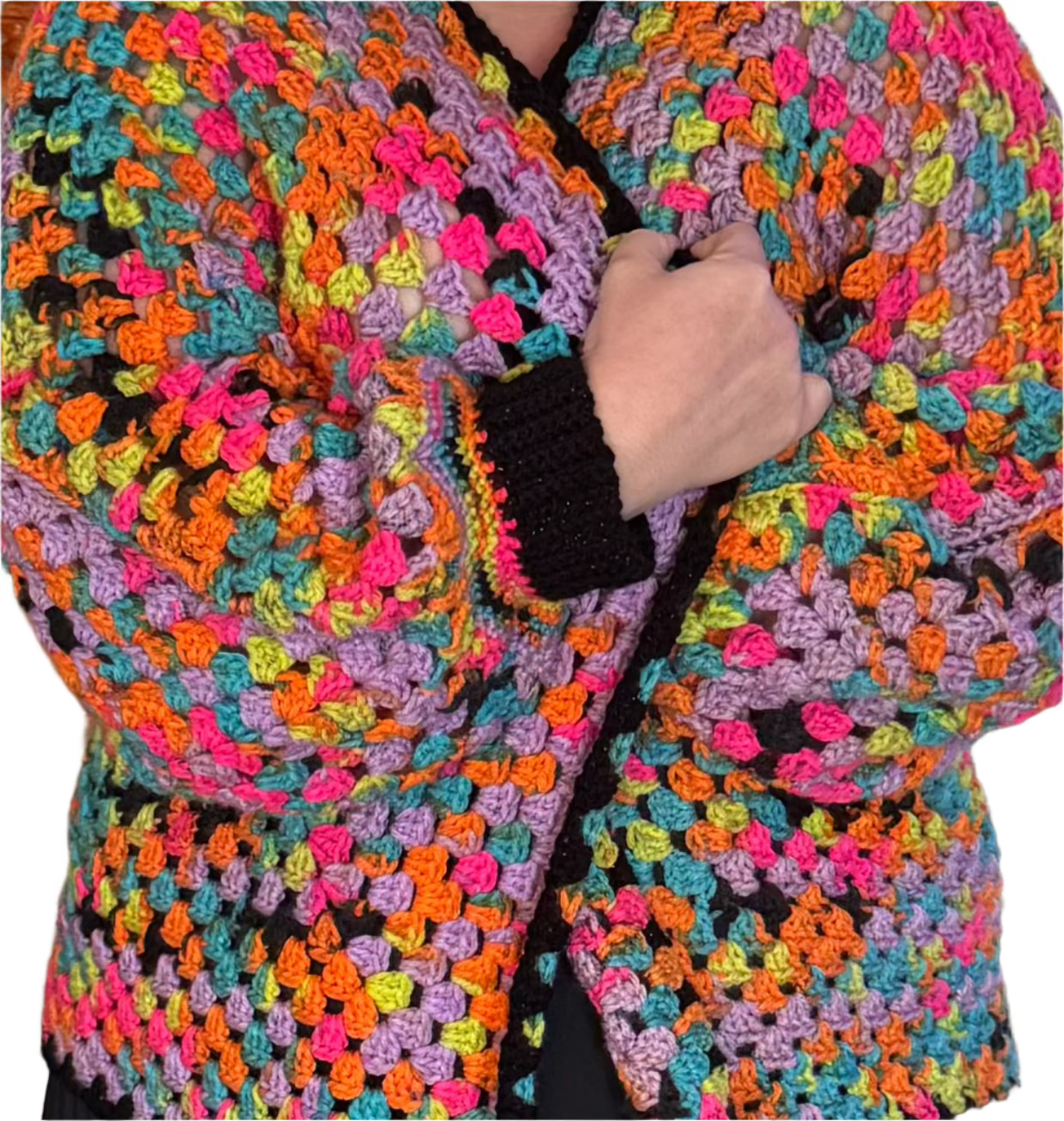 Fruity Pebblez Hexi-Cardigan