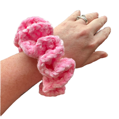 HotHot Pink Velvet Scrunchie