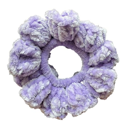 Sparkly Pastel Lilac Velvet Scrunchie